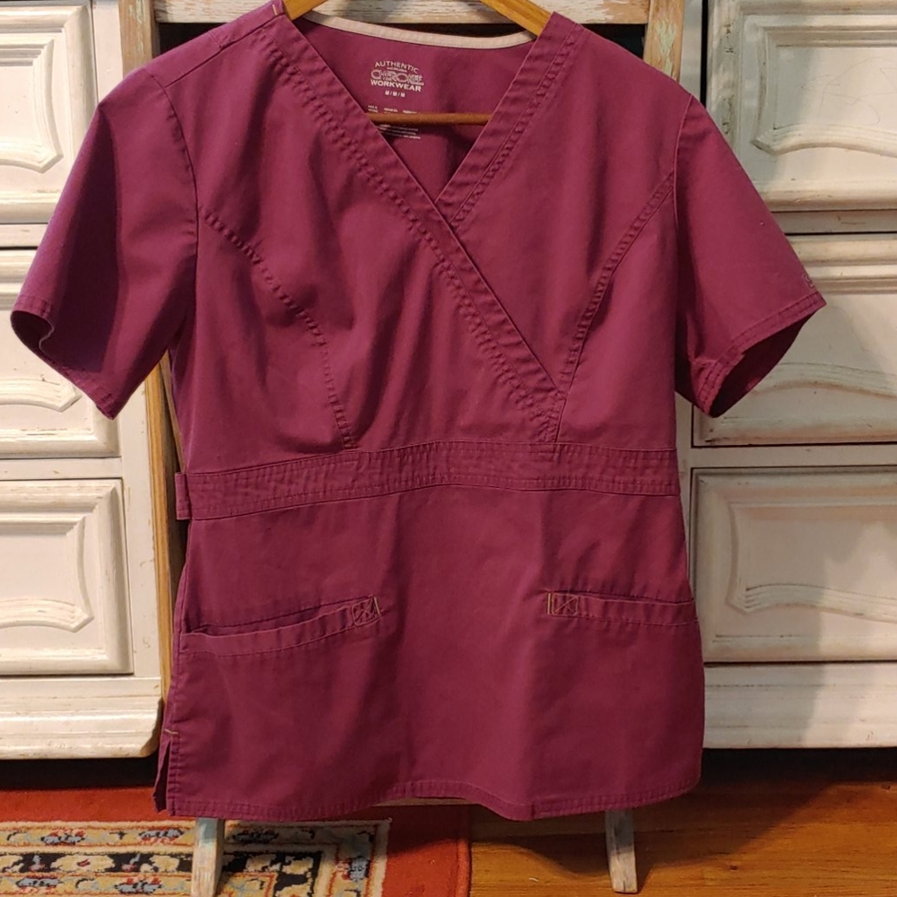 Cherokee burgundy womens scrubs